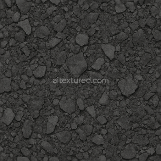 Seamless 3d texture pbr 8k coal flakes surface matte dry charcoal color