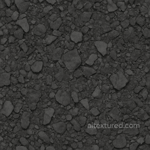 Coal Flakes Surface Matte Dry Charcoal Color seamless Coal PBR texture