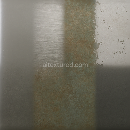 Seamless 3D Texture PBR 8K Glossy Shiny Metallic Brushed Steel Surface