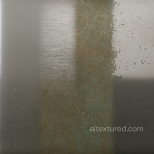 Glossy Shiny Metallic Brushed Steel Surface seamless Tactile PBR texture