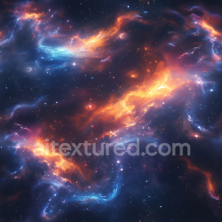 seamless Seamless 3D Space PBR Texture Featuring Glowing Galaxy Nebula Clouds texture 8k free download PBR