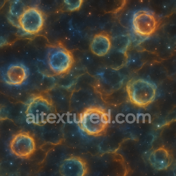 seamless Seamless 3d texture pbr 8k planetary nebula with glowing gas clouds and spectral bands effect texture 8k free download PBR