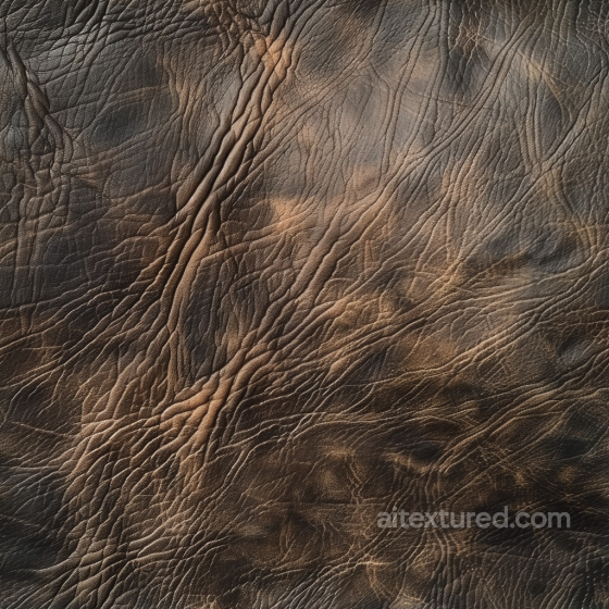 Distressed Vintage Brown Leather Texture with Deep Wrinkles and Patina Leather texture preview