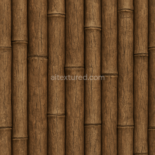 Seamless 3d texture pbr 8k bamboo groove with bamboo rough surface and bamboo cracked natural aged appearance