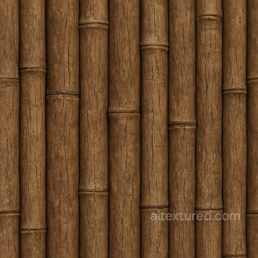 Bamboo Groove With Bamboo Rough Surface And Bamboo Cracked Natural Aged Appearance seamless Bamboo PBR texture