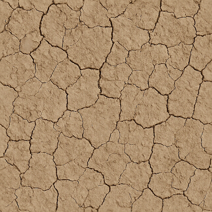 Mud Cracks Ground Surface With Dry Cracked Mud And Earth Cracks seamless PBR texture preview