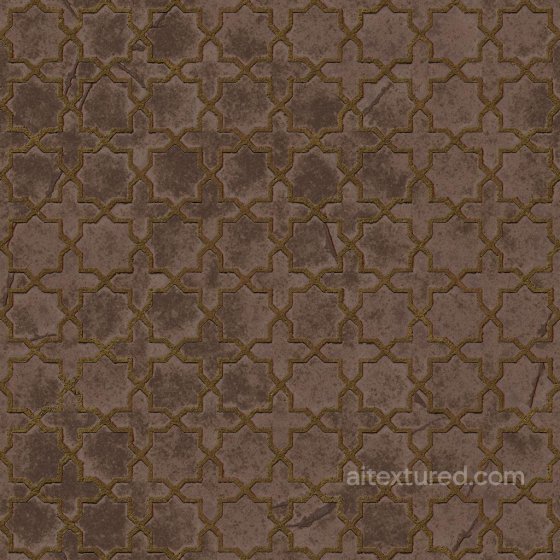 Tile Texture with Cross Pattern | Free PBR Tile texture preview