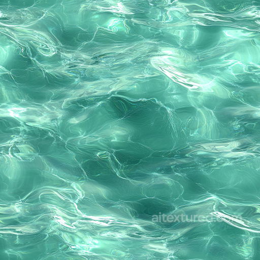 Clear Turquoise Water Surface Seamless Texture with Gentle Ripples seamless Water PBR texture