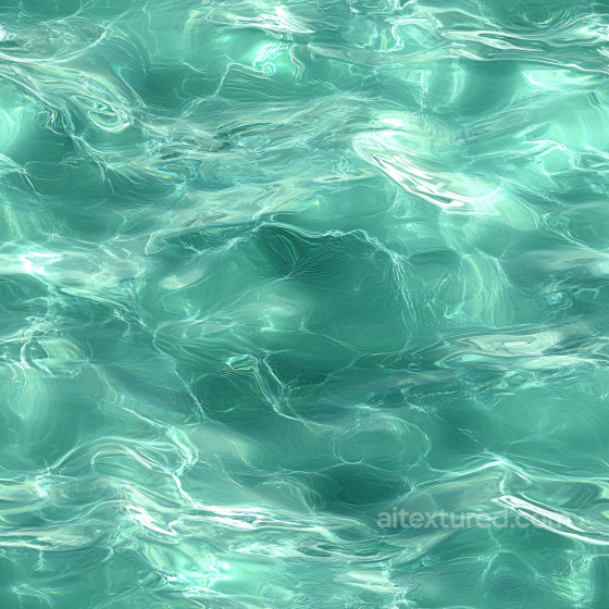 Clear Turquoise Water Surface Seamless Texture with Gentle Ripples Water texture preview