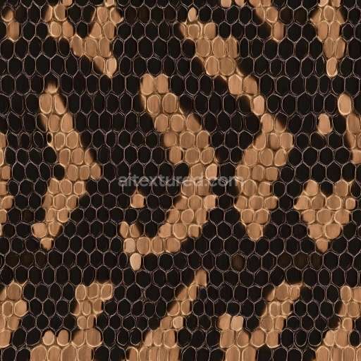 Seamless 3D PBR Texture Featuring Detailed Reptilian Scale Skin Pattern