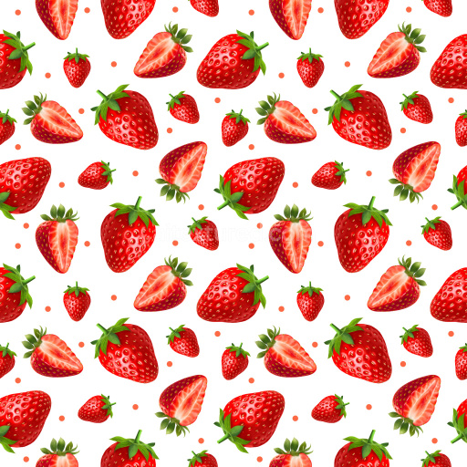 Pattern Bundle - Seamless 3D PBR Texture with Realistic Strawberry Fruit Motifs texture preview