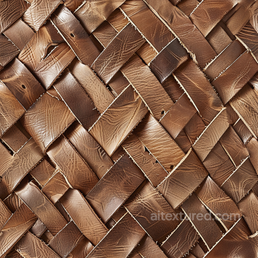 Woven Distressed Brown Leather PBR Texture with Visible Grain and Scratches seamless Leather PBR texture