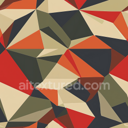 seamless Seamless 3D Polygonal Camouflage PBR Texture with Bold Earth and Red Tones texture 8k free download PBR