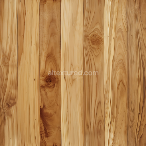 Seamless 3D Knotty Pine Wood Planks PBR Texture with Warm Natural Tones