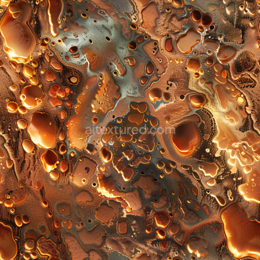 Preview — Seamless 3D PBR Glossy Abstract Copper and Warm Tone Texture