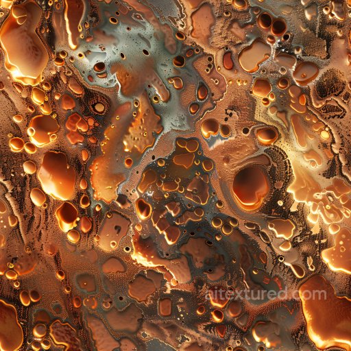 Seamless 3D PBR Glossy Abstract Copper and Warm Tone Texture texture preview