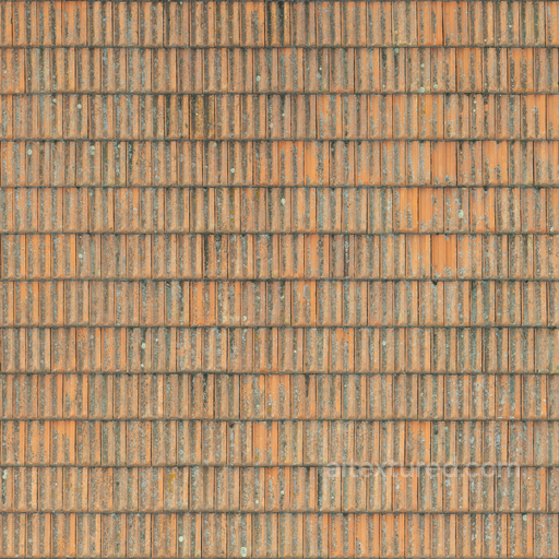 Roof Tiles - Tiles Roofing Tiles Overlapping seamless Roofing PBR texture