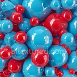 seamless Seamless 3D Inflated Glossy Blue and Red Sphere PBR Texture texture 8k free download PBR