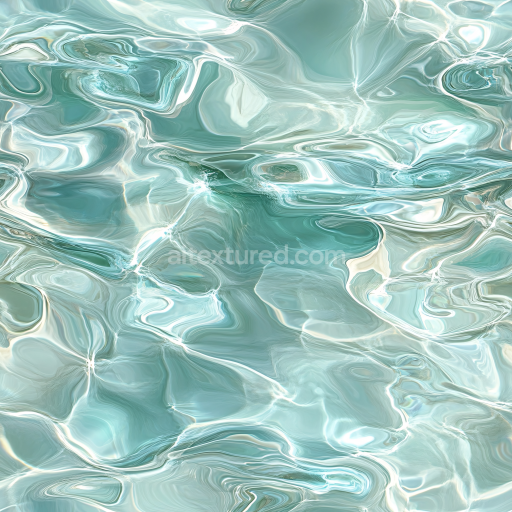 Seamless 3D Water PBR Texture Featuring Clear Shallow Water and Realistic Caustics