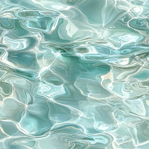 Water PBR Texture Featuring Clear Shallow Water and Realistic Caustics seamless Water PBR texture