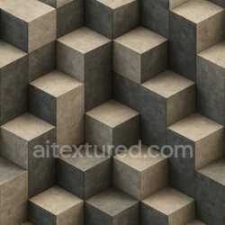 seamless Isometric Cubes Optical Illusion texture 8k free download PBR