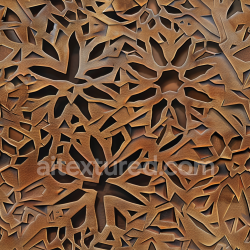 seamless Seamless 3D Brown Cutout Leather PBR Texture with Intricate Pattern and Pebbled Grain texture 8k free download PBR