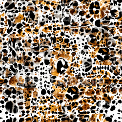seamless Seamless 3D PBR Texture of Glossy Leopard Print Fabric with Mixed Black and Brown Spots texture 8k free download PBR