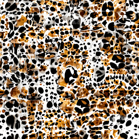 Glossy Abstract Leopard Print in Black, White, and Orange Seamless Texture Leopard Print texture preview