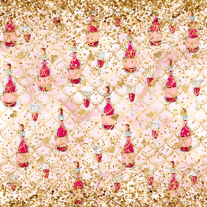 All Christmas Digital paper of Christmas Digital Paper Featuring Pink O… seamless PBR texture preview