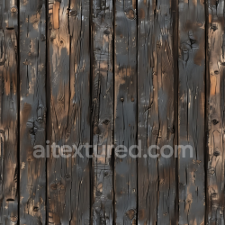 seamless Seamless 3D PBR Charred Wood Planks Texture with Weathered Grain and Knots texture 8k free download PBR
