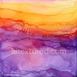 seamless Seamless 3D Alcohol Ink PBR Texture Featuring Orange and Purple Fluid Waves with Cellular Patterns texture 8k free download PBR