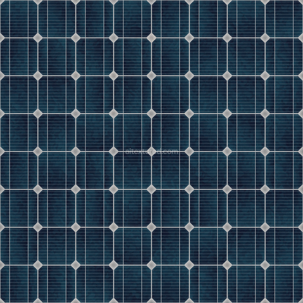 Seamless solar panel texture with detailed grid pattern