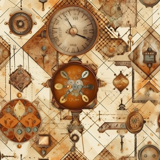 Vintage Clockwork Scrapbook Texture with Sepia Tones & Antique Mechanical Details Vintage Scrapbook texture preview