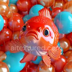 seamless Seamless 3D Inflated Glossy Vinyl Balloon PBR Texture in Red and Blue texture 8k free download PBR