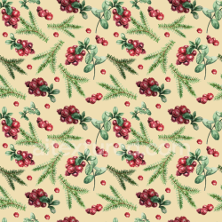 seamless Seamless 3D PBR Texture of Vintage Christmas Botanical Pattern on Fabric texture 8k free download PBR