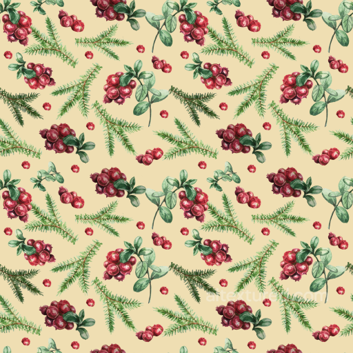 Christmas Vintage Texture of Vintage Christmas Botanical Pattern on Fabric seamless Christmas vintage PBR texture
