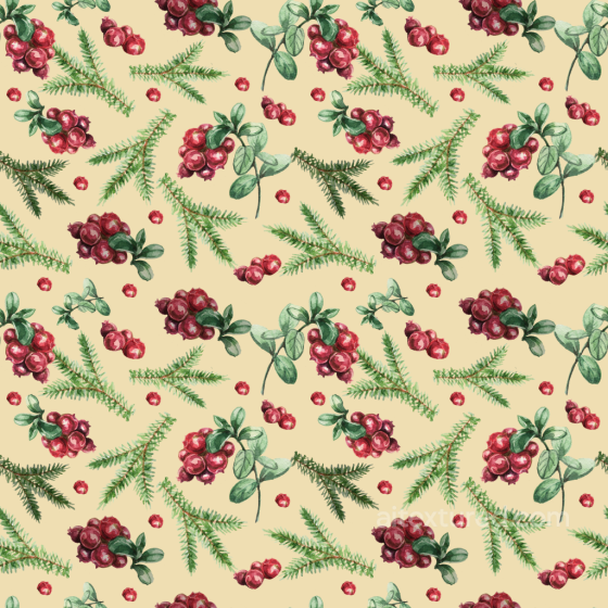 Christmas Vintage Texture of Vintage Christmas Botanical Pattern on Fabric Christmas vintage texture preview
