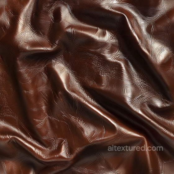 Shiny Brown Cracked Leather Seamless Texture with Deep Wrinkles Leather texture preview