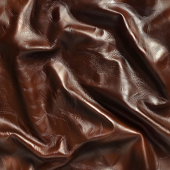 Shiny Brown Cracked Leather with Deep Wrinkles seamless PBR texture preview