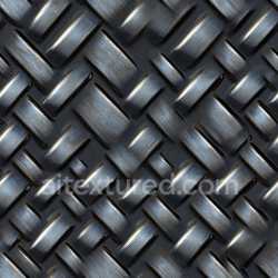 seamless Seamless 3D Steel Basket Weave PBR Texture with Worn Brushed Finish texture 8k free download PBR
