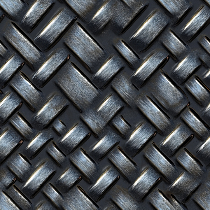 Steel Basket Weave with Worn Brushed Finish seamless PBR texture preview