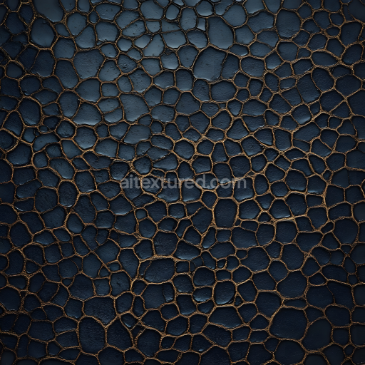 Seamless 3D PBR Texture of Deeply Cracked Dry Skin with Prominent Fissures and Organic Patterns