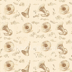 seamless Seamless 3D PBR Vintage Scrapbook Texture with Hand-Drawn Musical Instruments and Notes texture 8k free download PBR