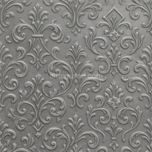 Ornate Aluminum Texture Seamless 1024X1024