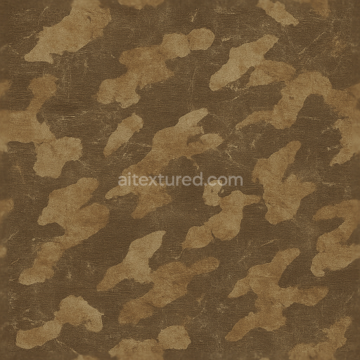 Seamless 3d texture pbr 8k ripstop fabric camouflage with paint chipped and worn effects