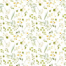 seamless Seamless 3D PBR Wild Flower Pattern Texture with Delicate Green and Yellow Floral Details texture 8k free download PBR
