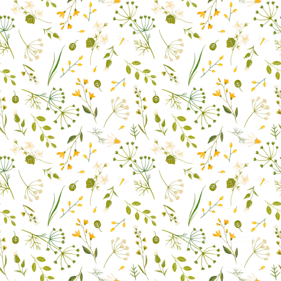Wild Flower Pattern Texture with Delicate Green and Yellow Floral Details Wild Flower texture preview