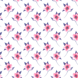 seamless Seamless 3D PBR Texture of Delicate Pink and Purple Wild Flower Pattern on White Fabric texture 8k free download PBR