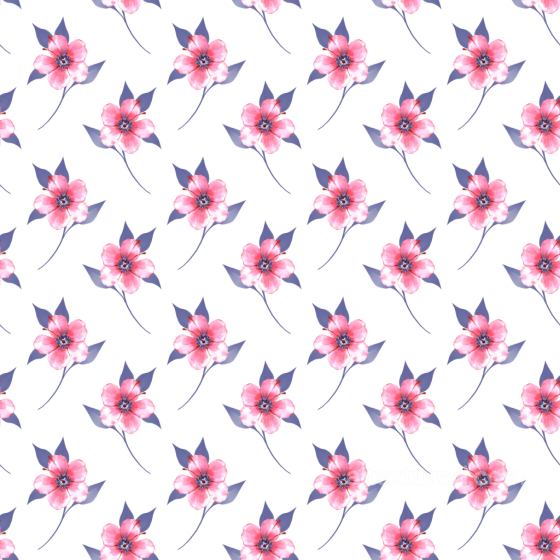 Delicate Pink and Purple Wild Flower Pattern on White Fabric Seamless Texture Wild Flower texture preview