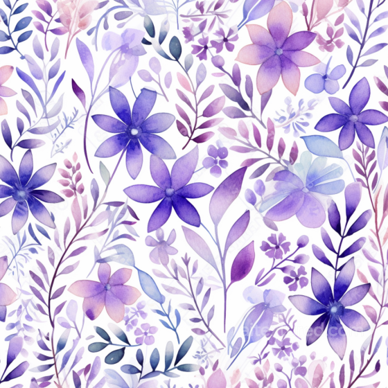 Featuring Purple Flower Watercolor Pattern Purple Flower texture preview